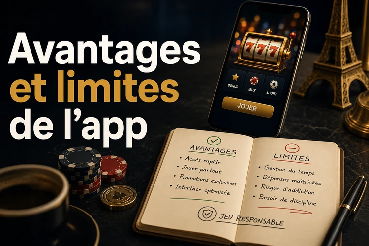 Avantages et limites de l'app